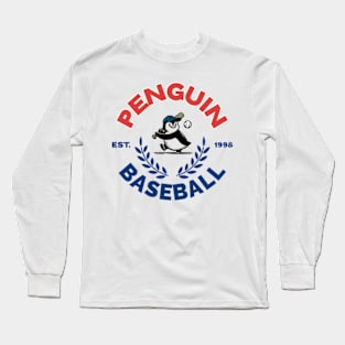 Cute Penguin Baseball Lover Long Sleeve T-Shirt